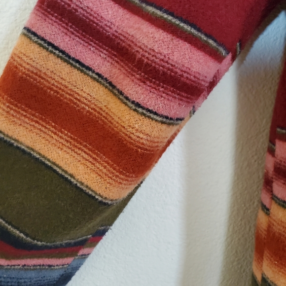 M Vintage 90's Boho Striped Blanket Jacket Blazer - Picture 11 of 11